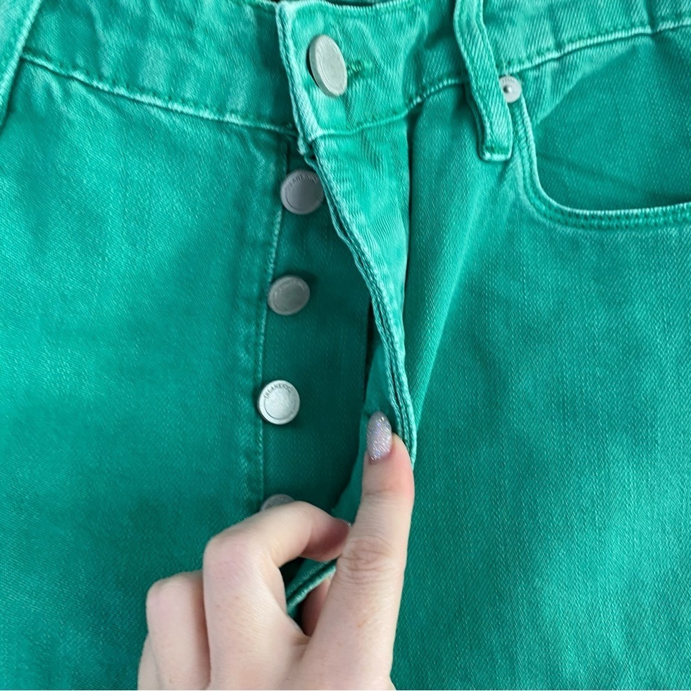Blank NYC the Baxter Green Straight Leg raw Hem jeans - Picture 11 of 14